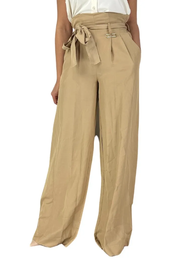 Fracomina pantalone ampio a palazzo fj23sv3002w61701