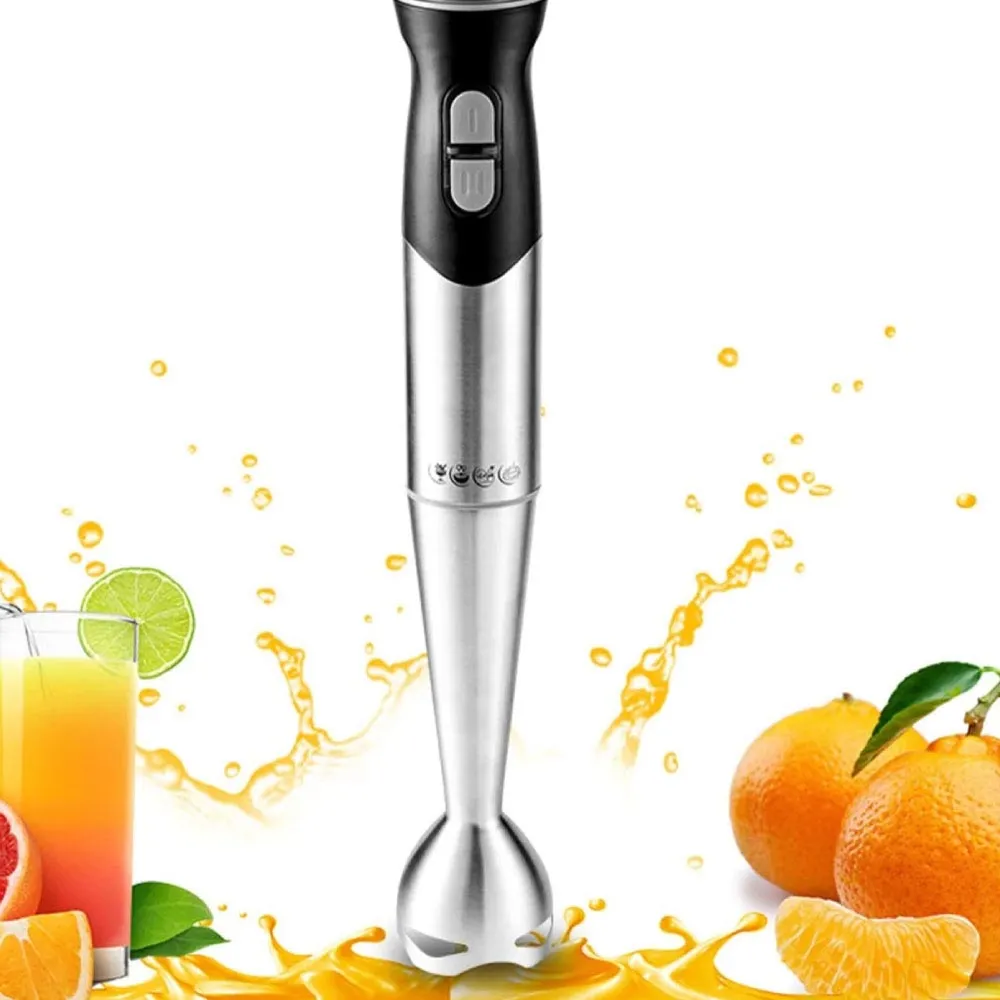 Frullatore a immersione 800 W, 2 velocità, Lame e Asta in Acciaio Inox