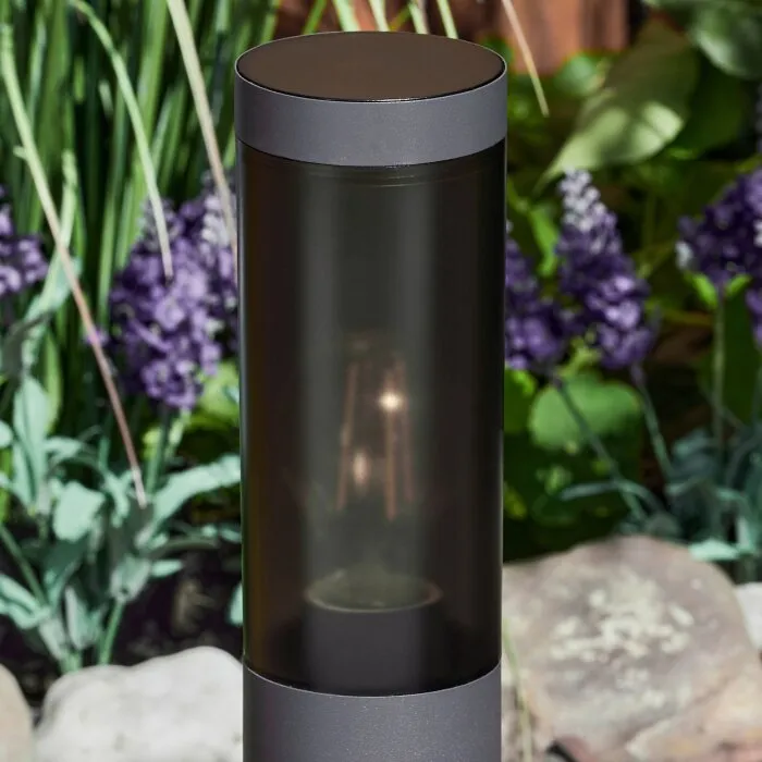 Gaborone Lampada con piedistallo Antracite, Nero, 1-Luce