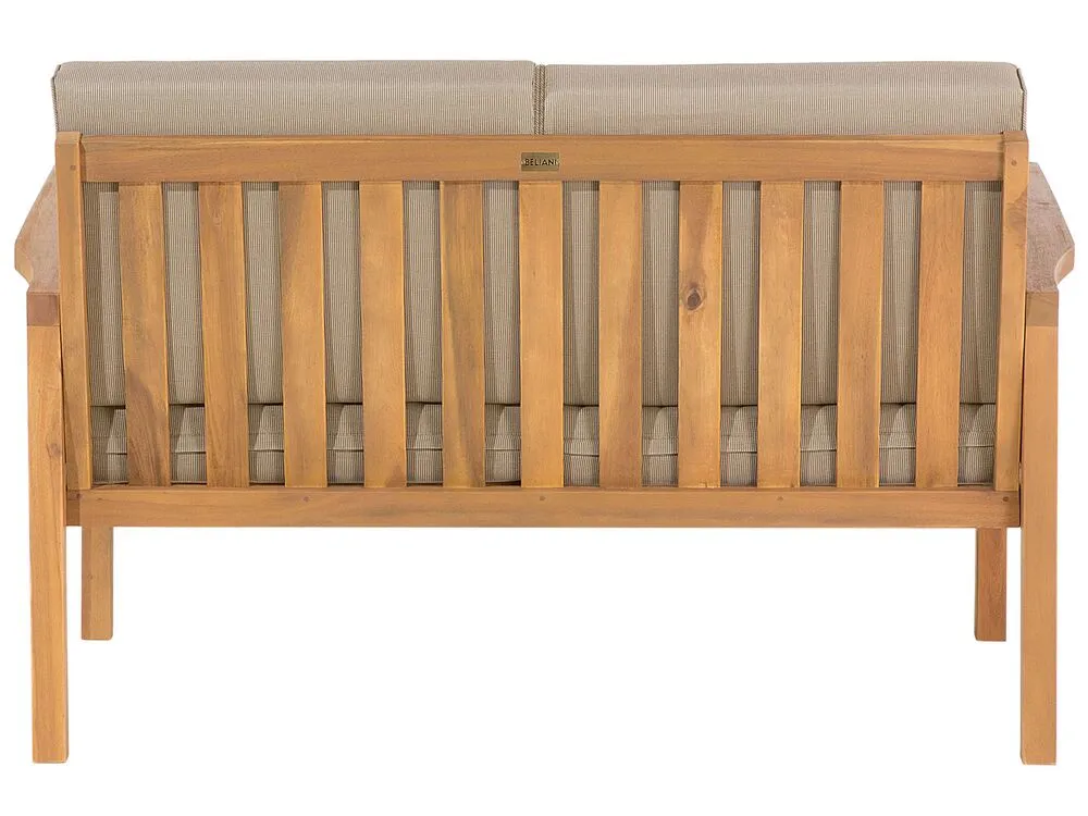 Garden Lounge Set with Table and Ottoman 4 Seater MANILA Acacia Wood Light Brown