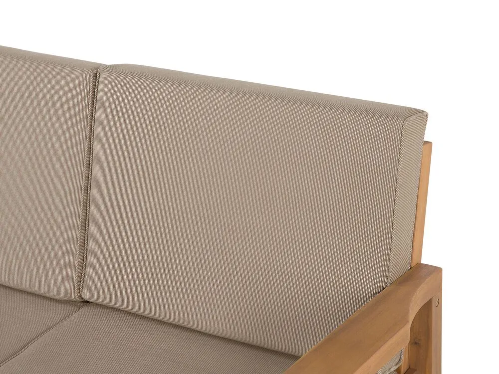 Garden Lounge Set with Table and Ottoman 4 Seater MANILA Acacia Wood Light Brown