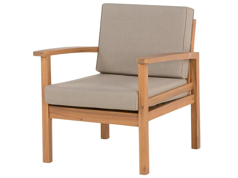 Garden Lounge Set with Table and Ottoman 4 Seater MANILA Acacia Wood Light Brown
