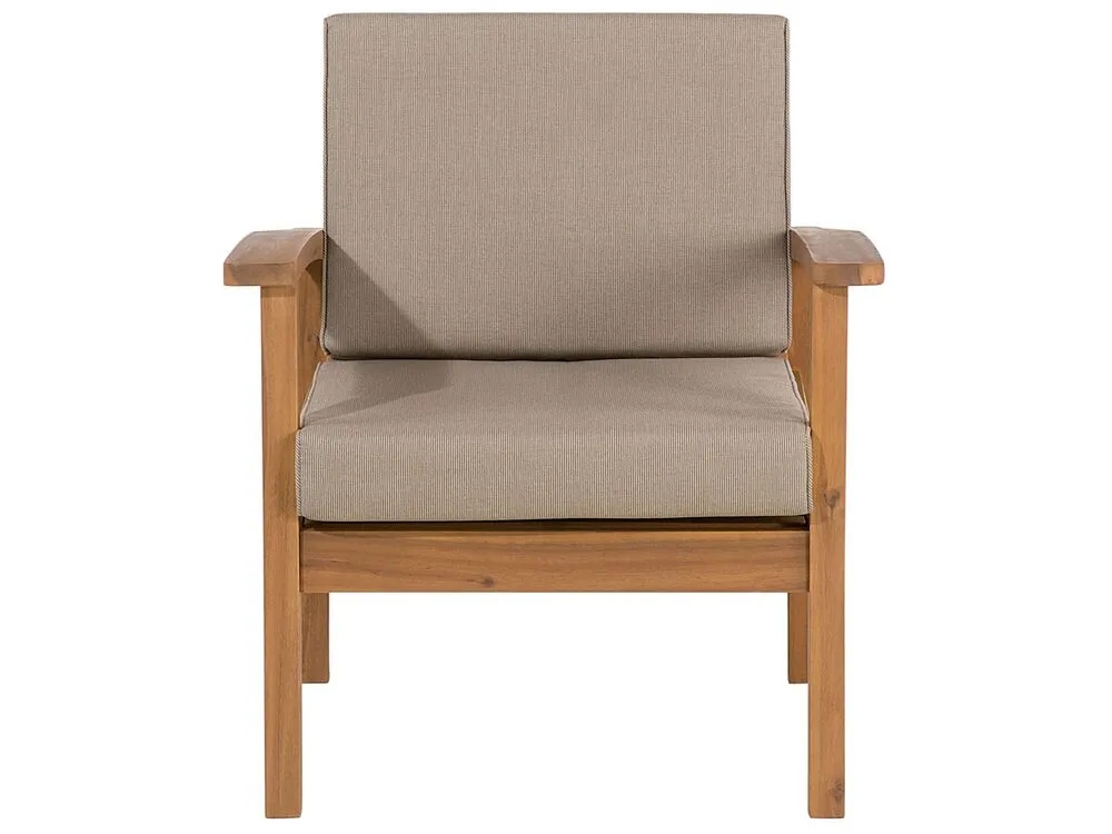 Garden Lounge Set with Table and Ottoman 4 Seater MANILA Acacia Wood Light Brown