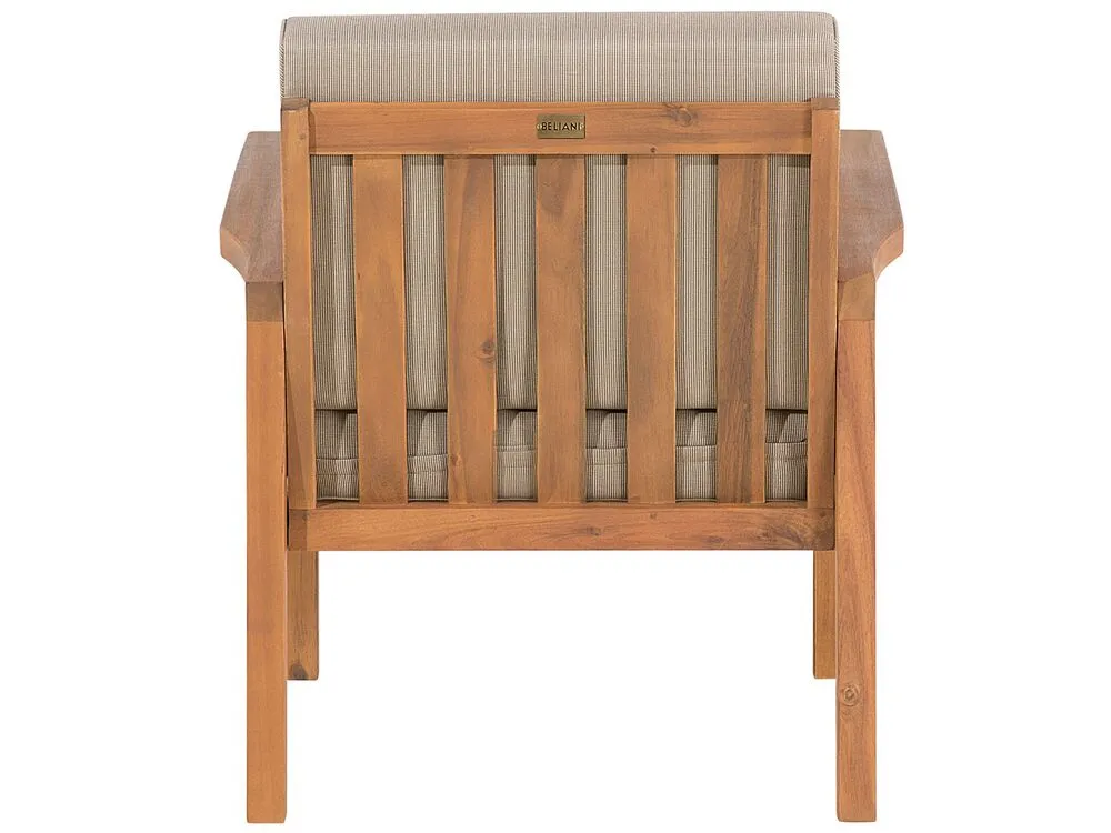 Garden Lounge Set with Table and Ottoman 4 Seater MANILA Acacia Wood Light Brown