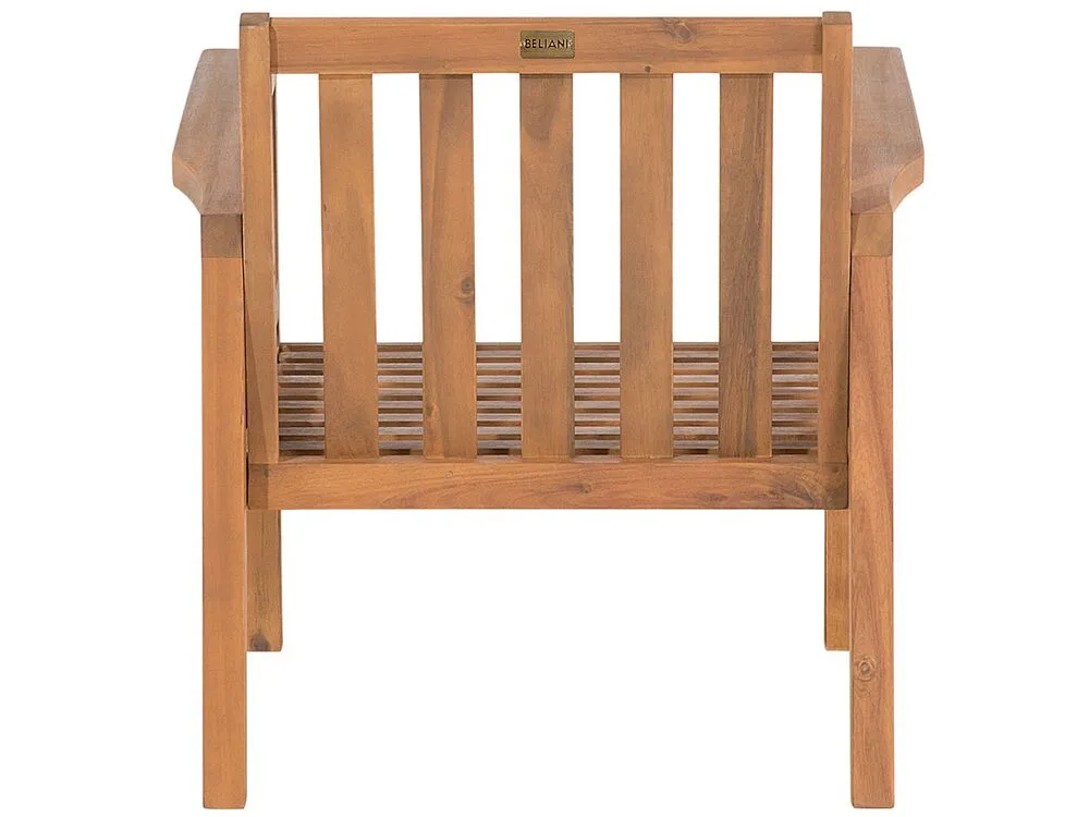 Garden Lounge Set with Table and Ottoman 4 Seater MANILA Acacia Wood Light Brown