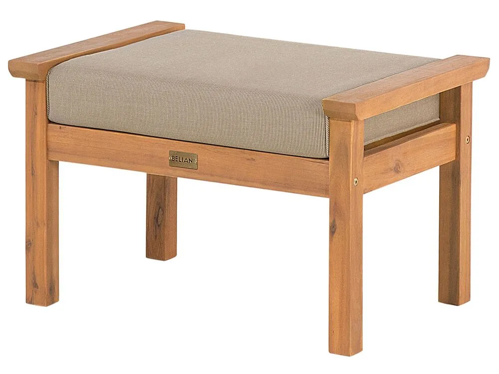 Garden Lounge Set with Table and Ottoman 4 Seater MANILA Acacia Wood Light Brown