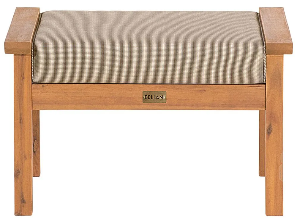Garden Lounge Set with Table and Ottoman 4 Seater MANILA Acacia Wood Light Brown