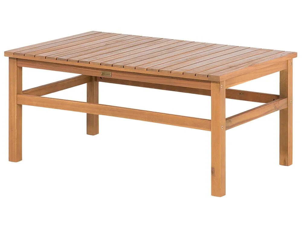 Garden Lounge Set with Table and Ottoman 4 Seater MANILA Acacia Wood Light Brown