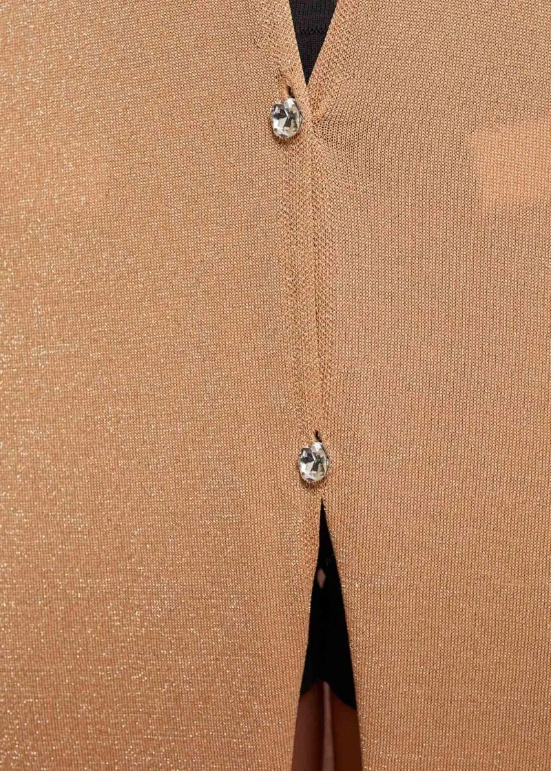 Gaudì Cardigan lungo smanicato in maglia