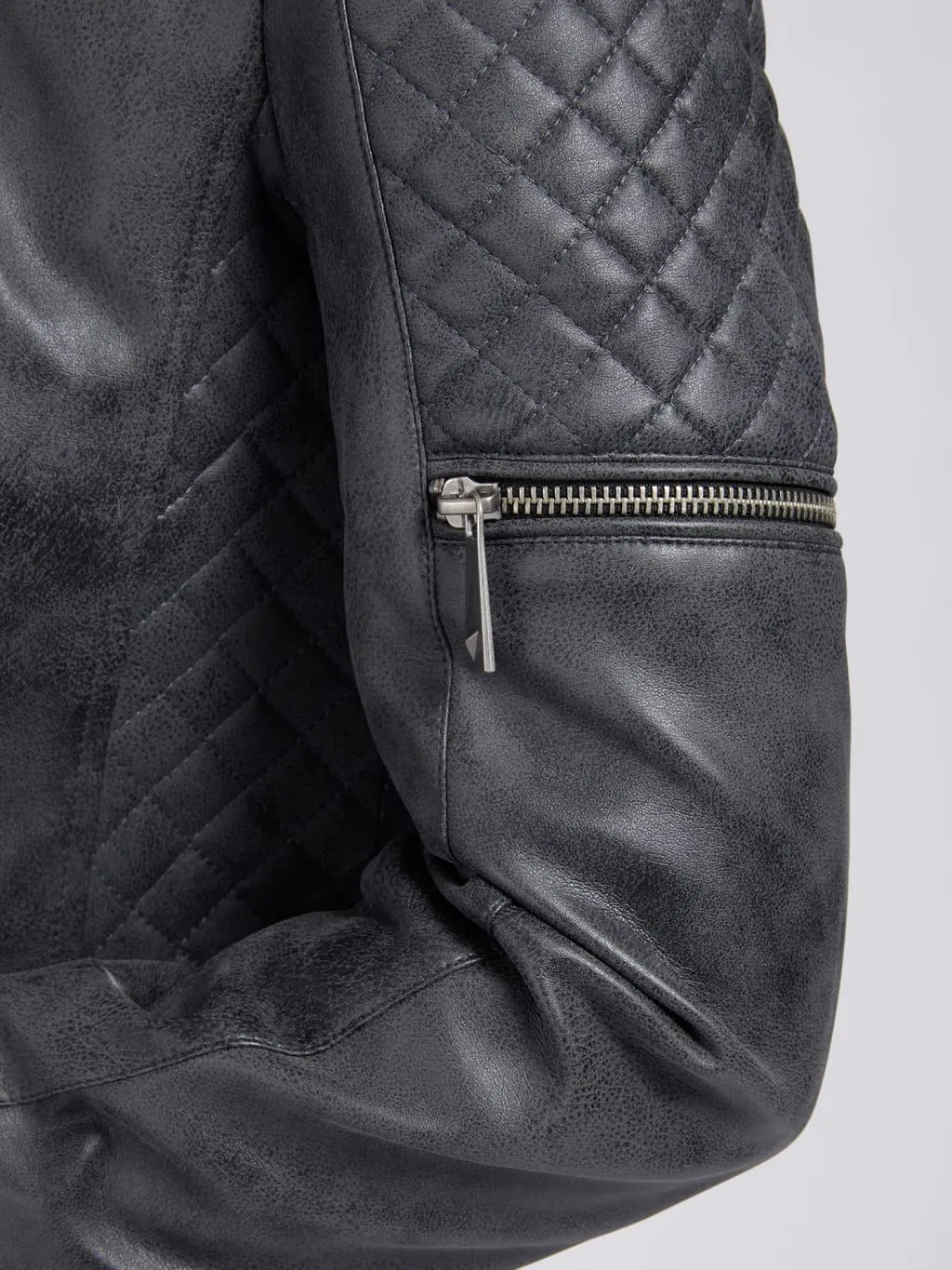 Giacca biker in simil pelle guess