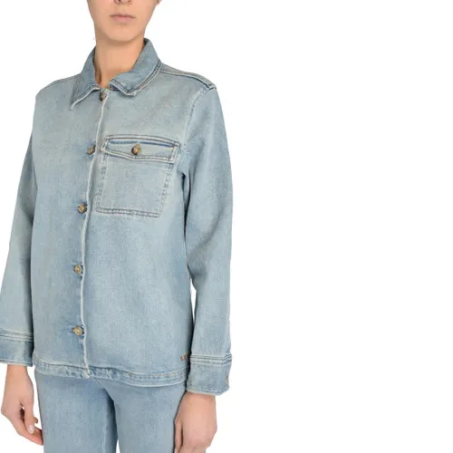 Giacca camicia A.P.C. Janice in denim azzurro