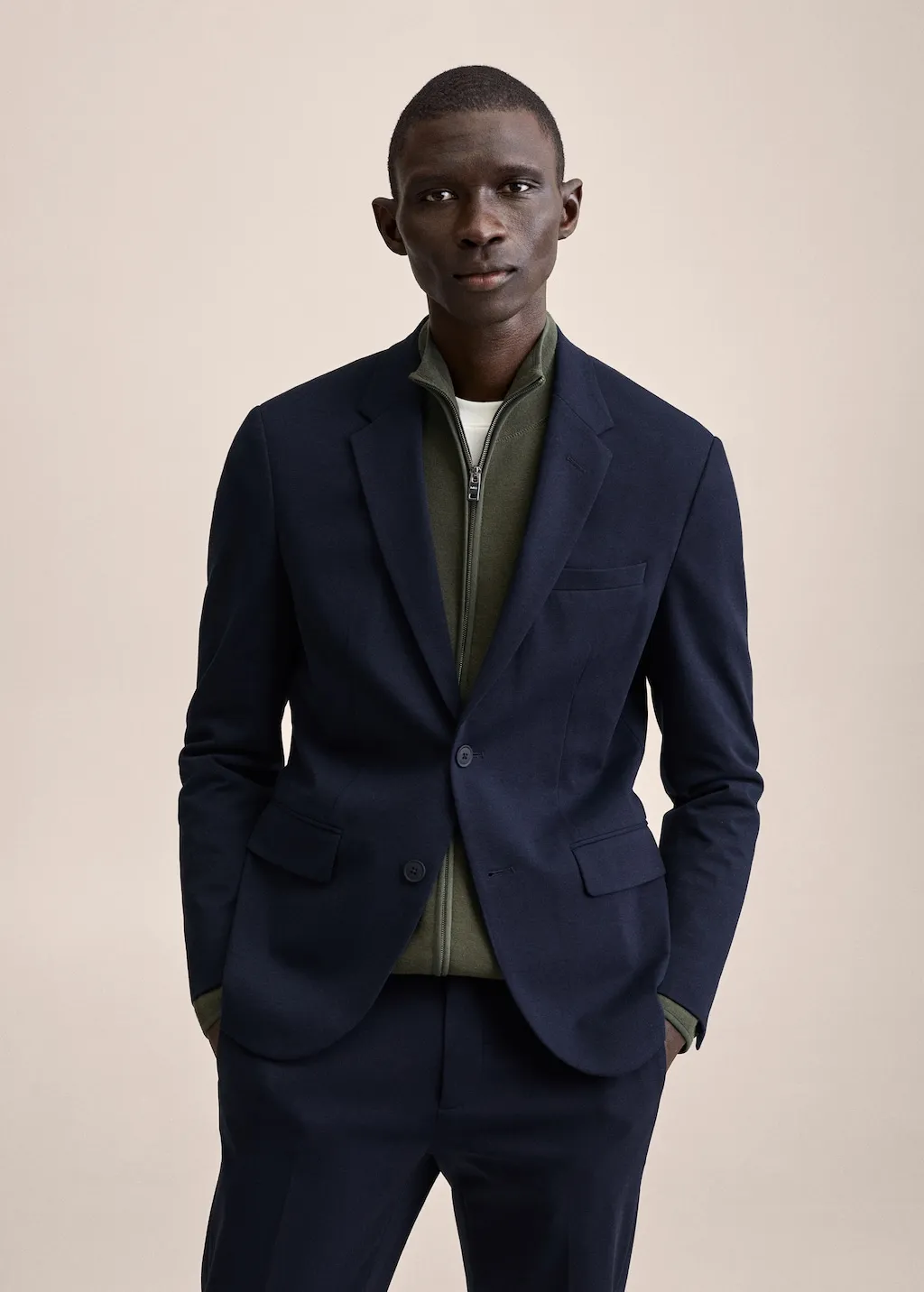Giacca completo slim-fit cotone