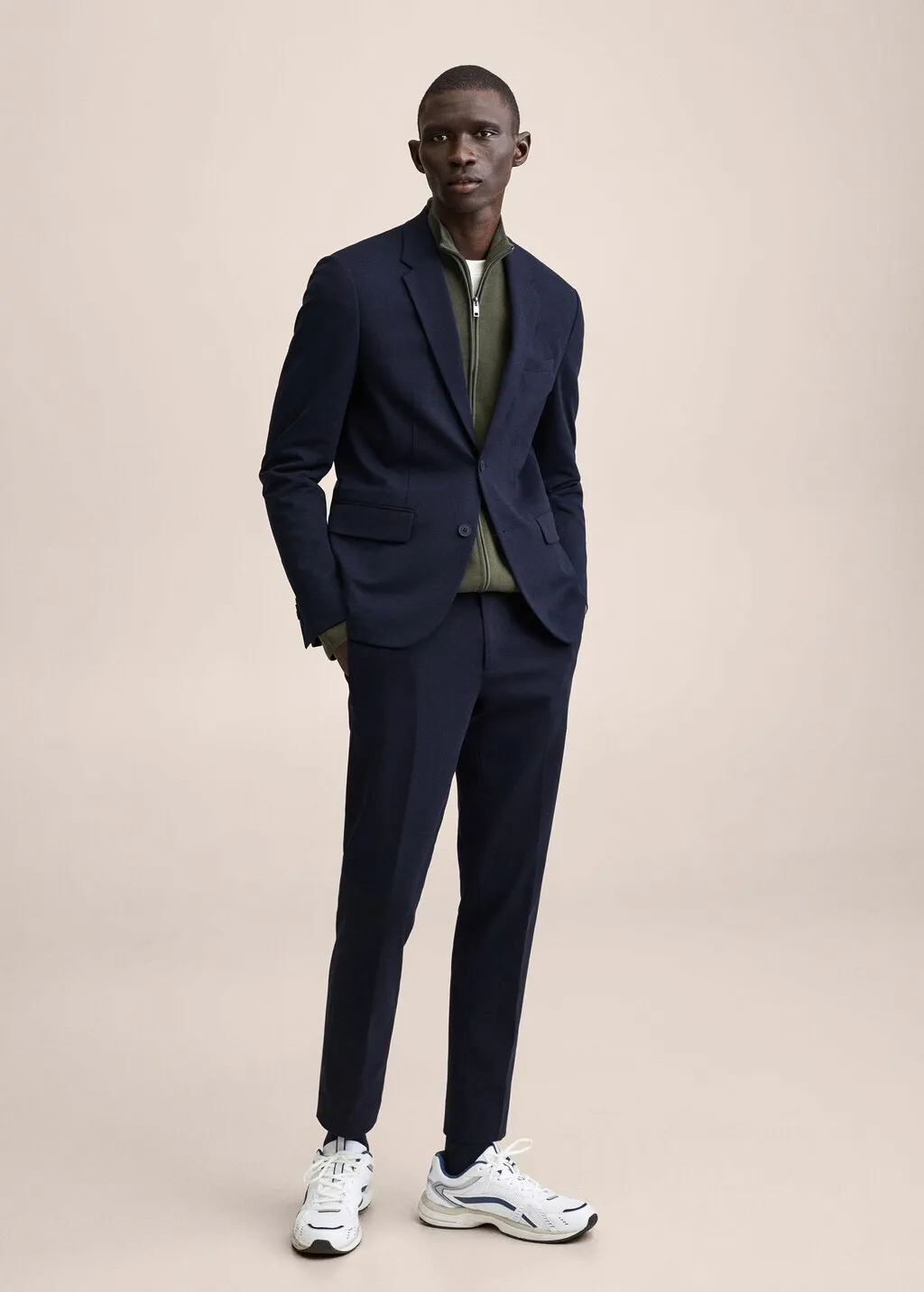 Giacca completo slim-fit cotone