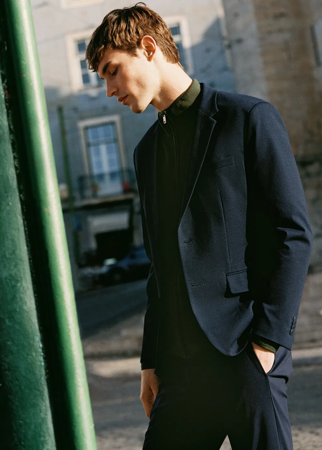 Giacca completo slim-fit cotone