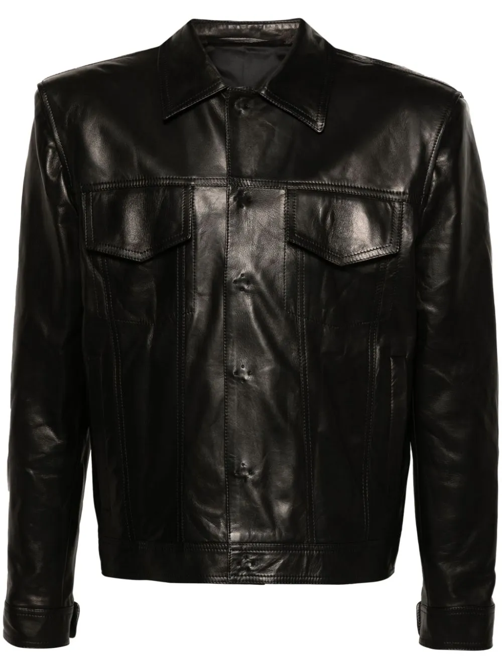 Giacca con colletto in nero - uomo