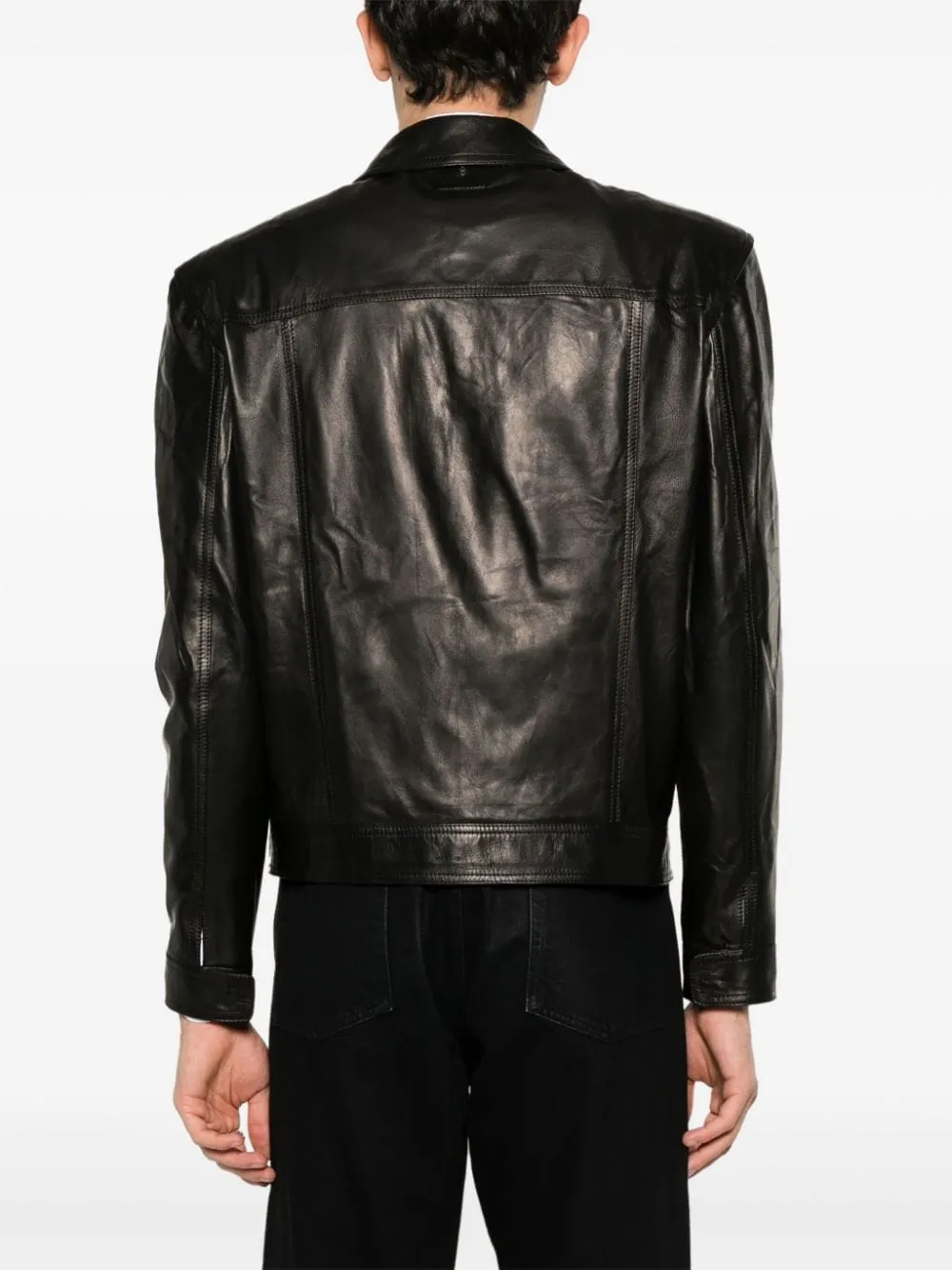 Giacca con colletto in nero - uomo
