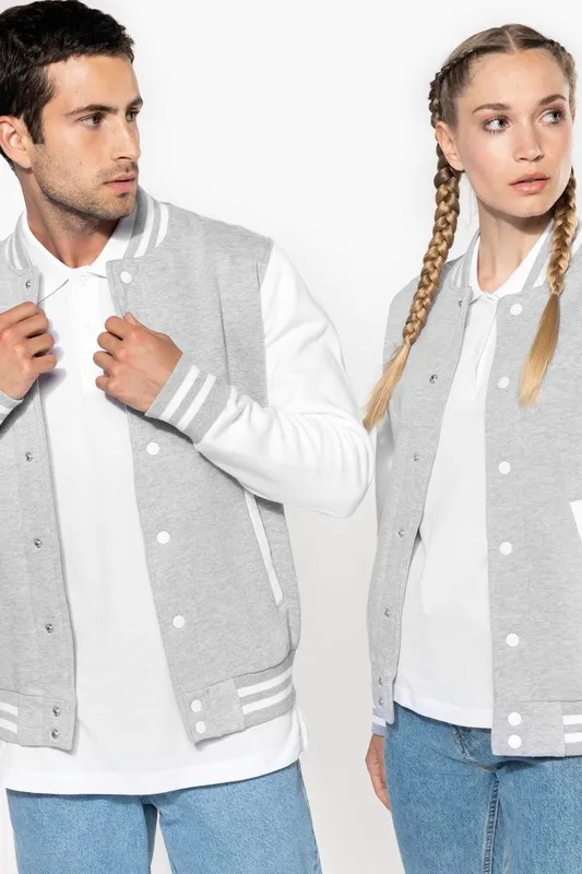 Giacca da baseball unisex in peluche