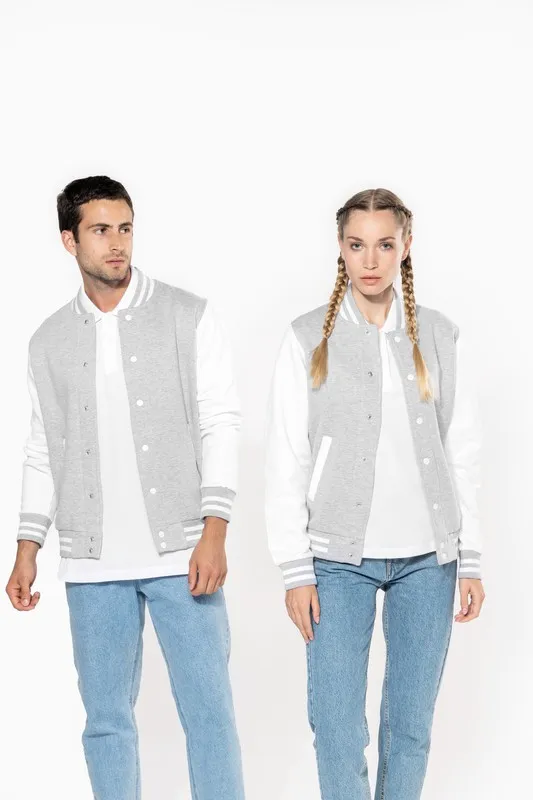 Giacca da baseball unisex in peluche