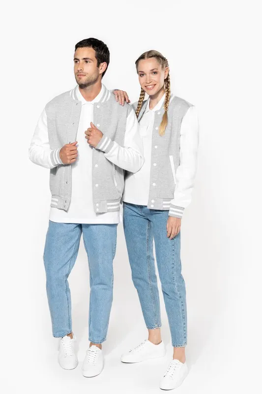 Giacca da baseball unisex in peluche