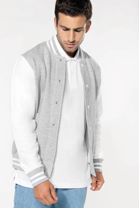 Giacca da baseball unisex in peluche