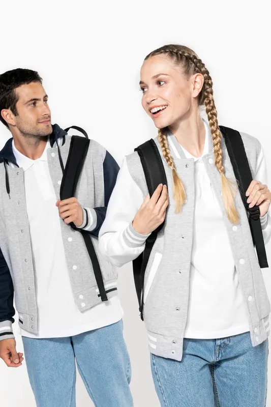 Giacca da baseball unisex in peluche