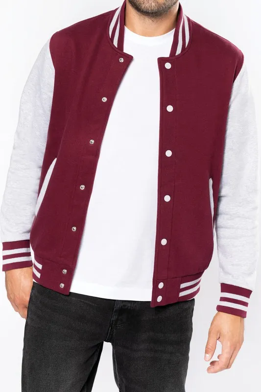 Giacca da baseball unisex in peluche