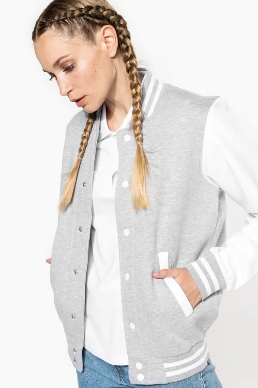 Giacca da baseball unisex in peluche