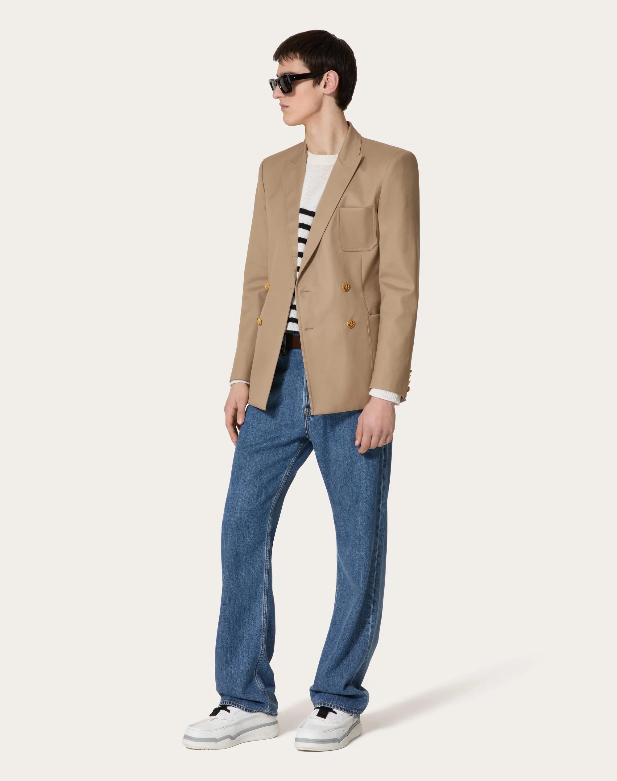 GIACCA DOPPIOPETTO IN SATIN DI COTONE