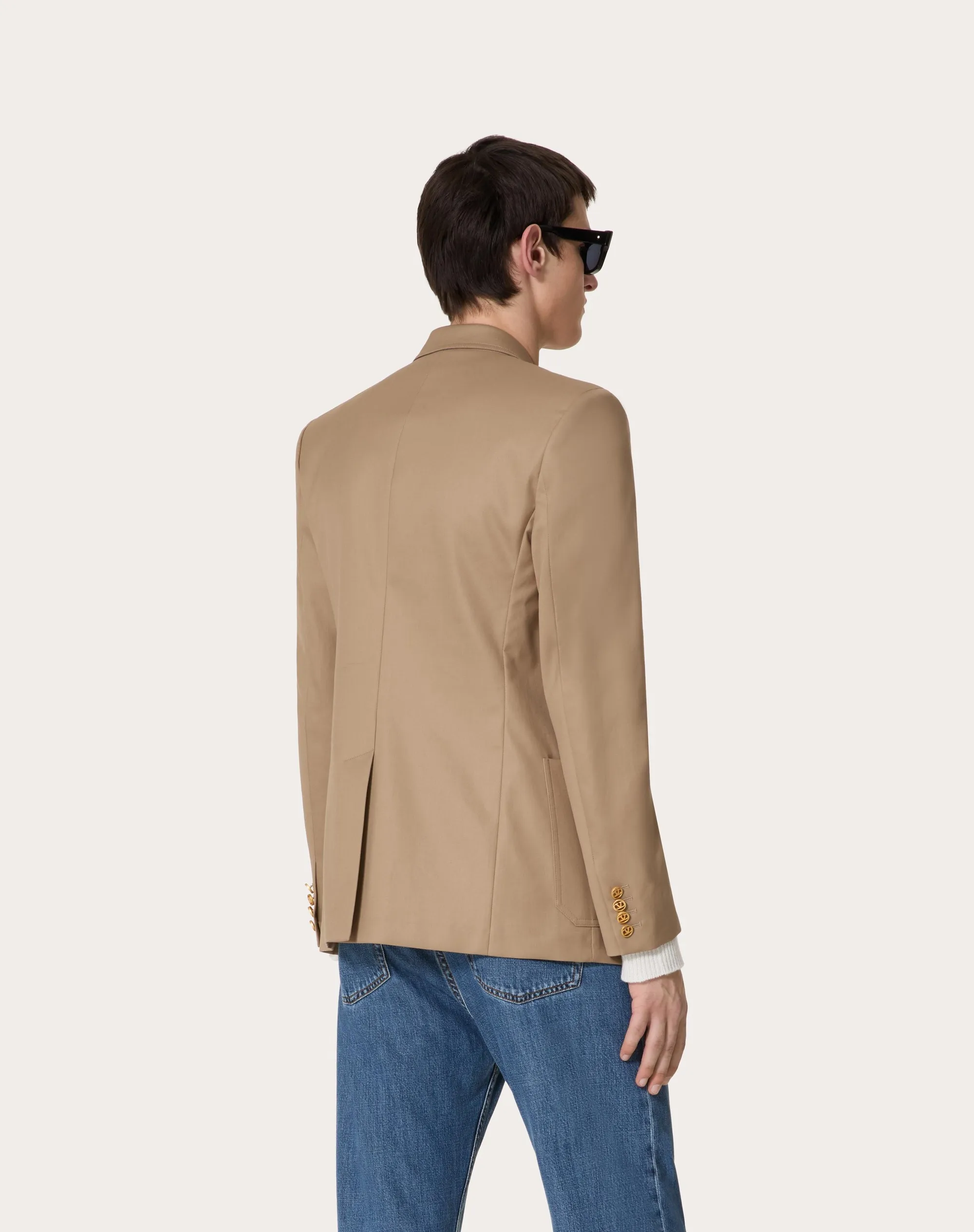GIACCA DOPPIOPETTO IN SATIN DI COTONE