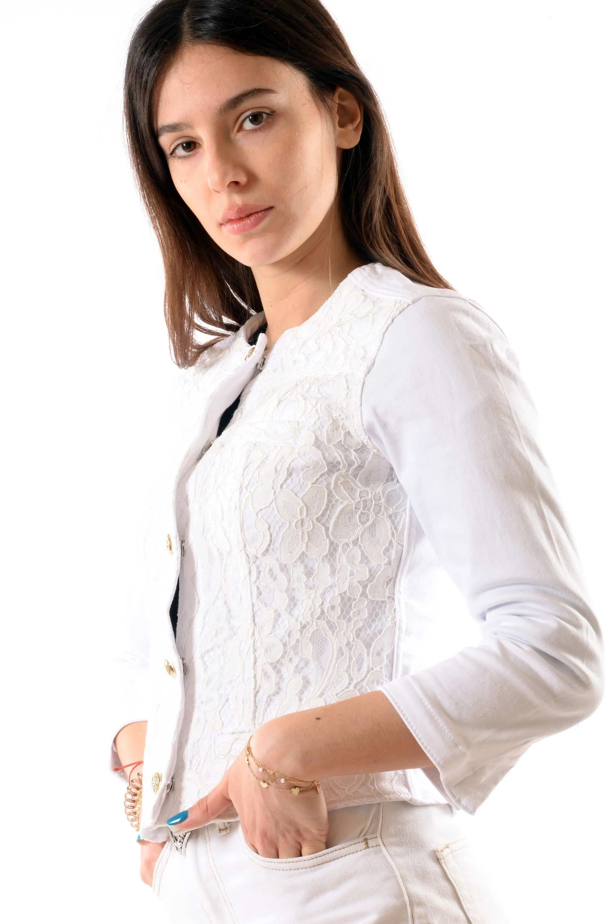 Giacca in gabardine liu jo