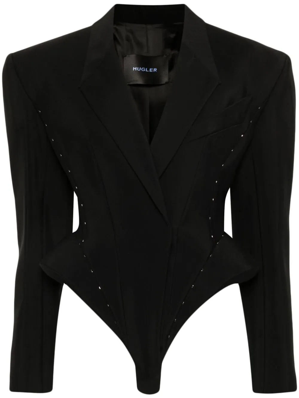 Giacca stile body in nero Mugler - donna