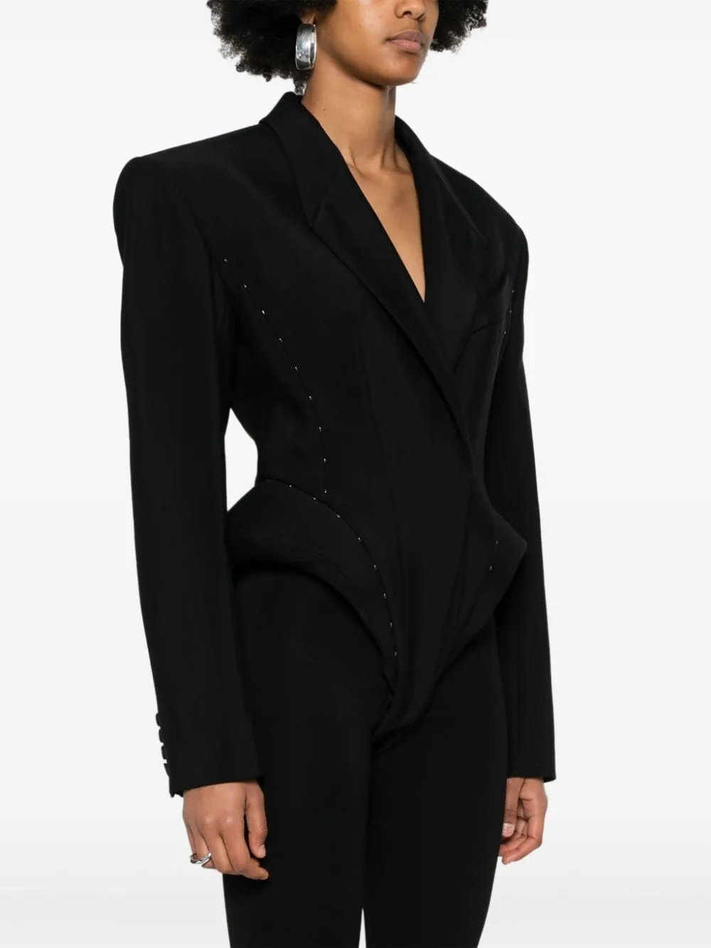 Giacca stile body in nero Mugler - donna