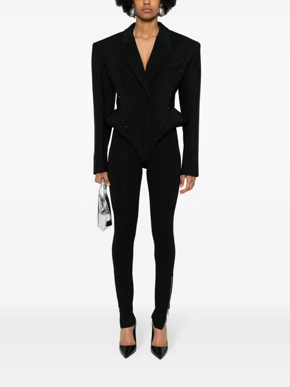 Giacca stile body in nero Mugler - donna