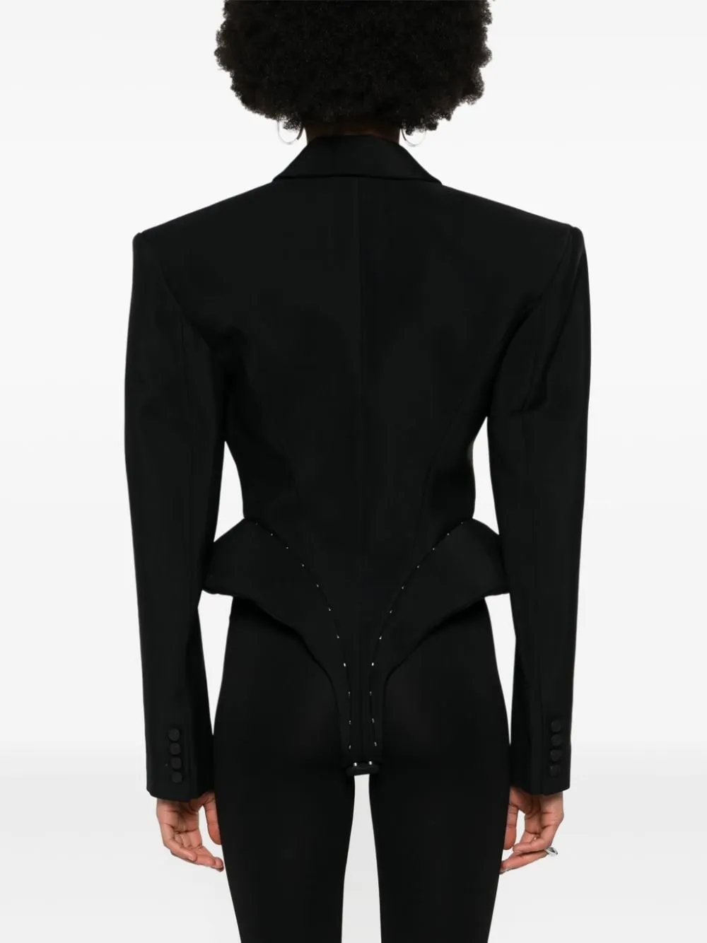 Giacca stile body in nero Mugler - donna