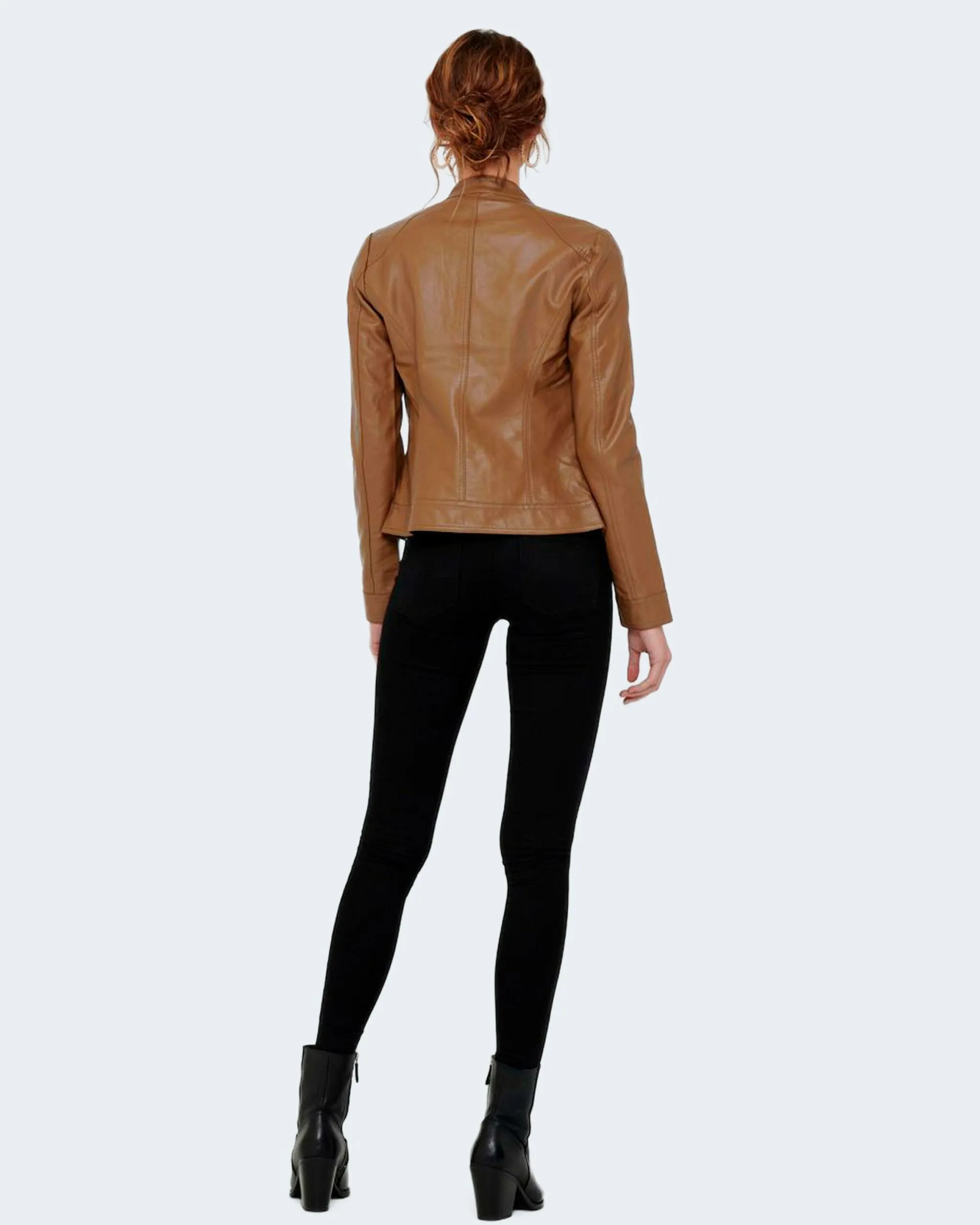 Giacchetto Only BANDIT FAUX LEATHER BIKER OTW COLOR NOOS Marrone