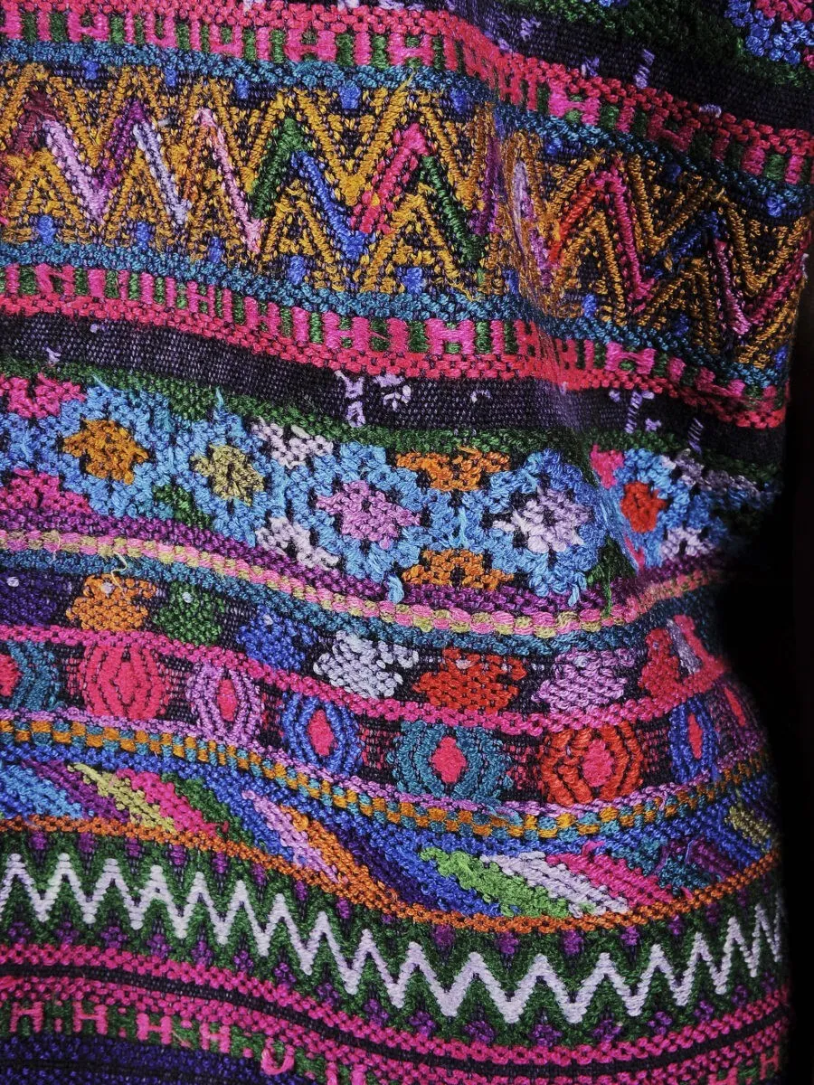 Gilet sartoriale in tessuto ricamato sudamericano