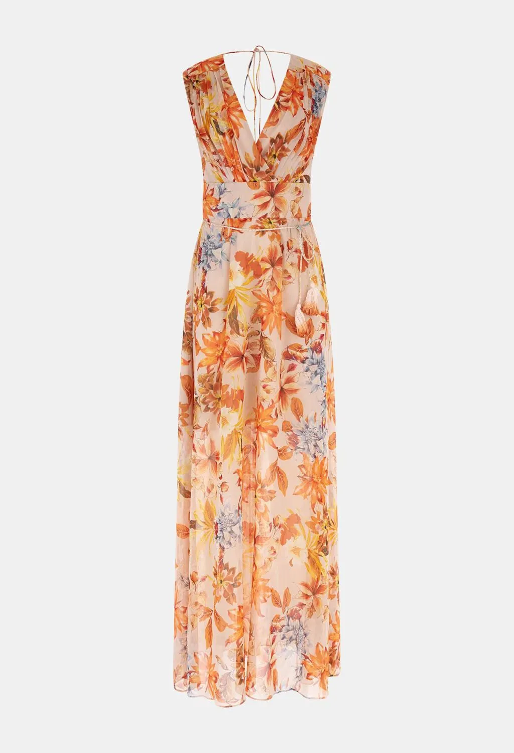 GUESS  abito lungo fantasia arancio