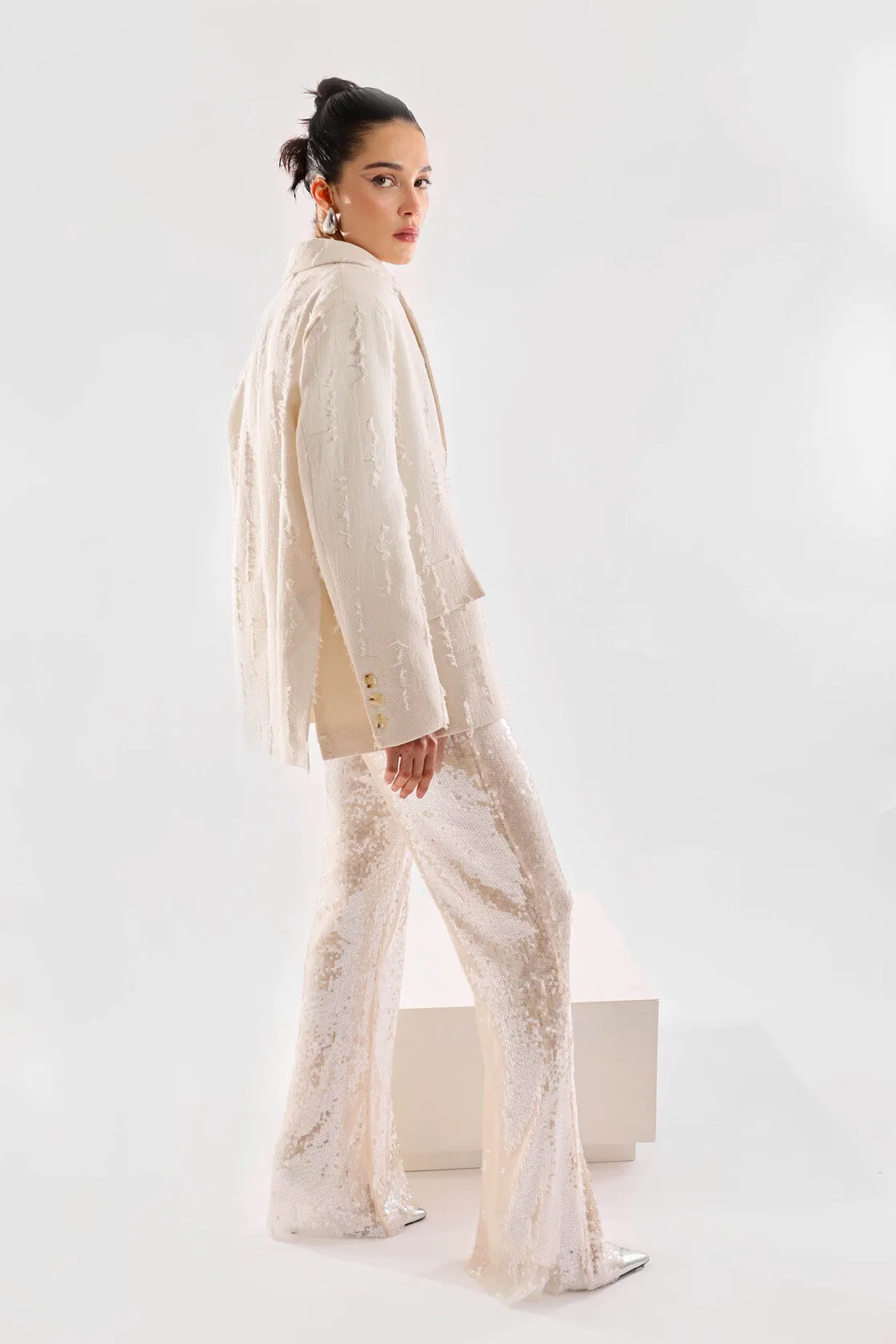 Haveone - PANTA PAILLETTES burro