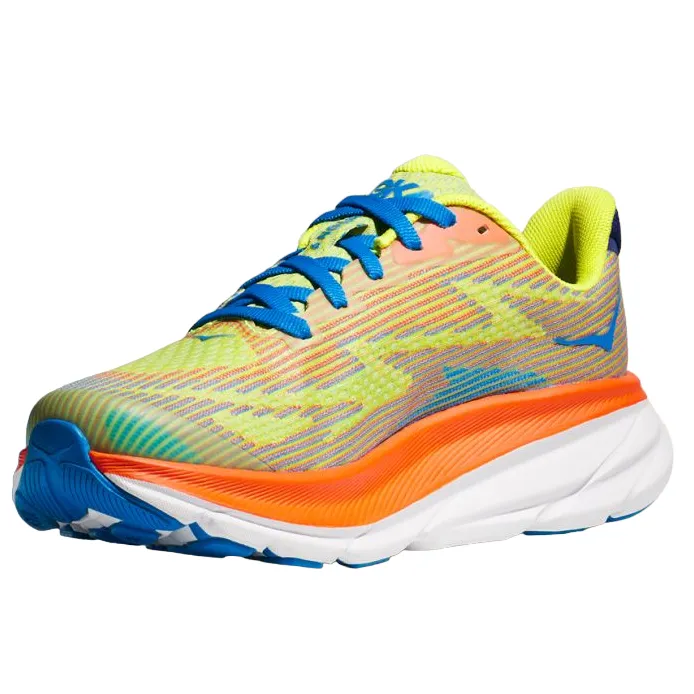 Hoka One One boys' running shoe Clifton 9 1131170/EPVO orange-yellow-blue