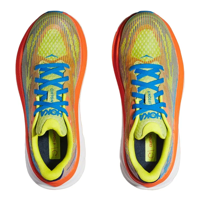 Hoka One One boys' running shoe Clifton 9 1131170/EPVO orange-yellow-blue