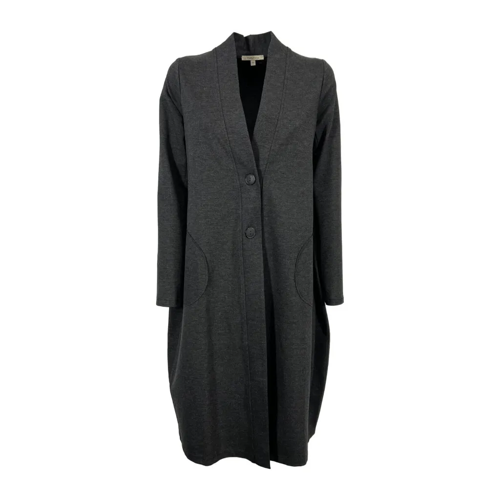 HUMILITY 1949 cardigan lungo punto milano grigio HE-GI-SAMIRA MADE IN ITALY