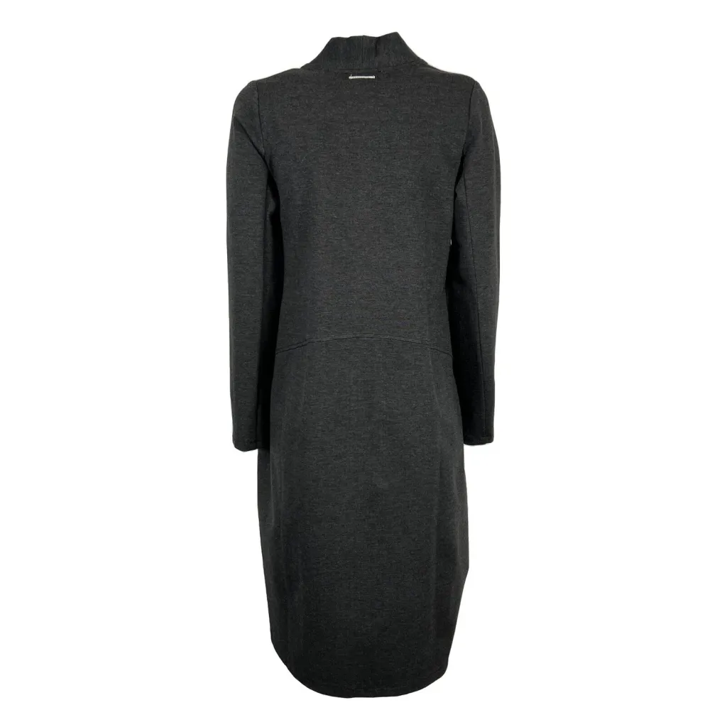 HUMILITY 1949 cardigan lungo punto milano grigio HE-GI-SAMIRA MADE IN ITALY