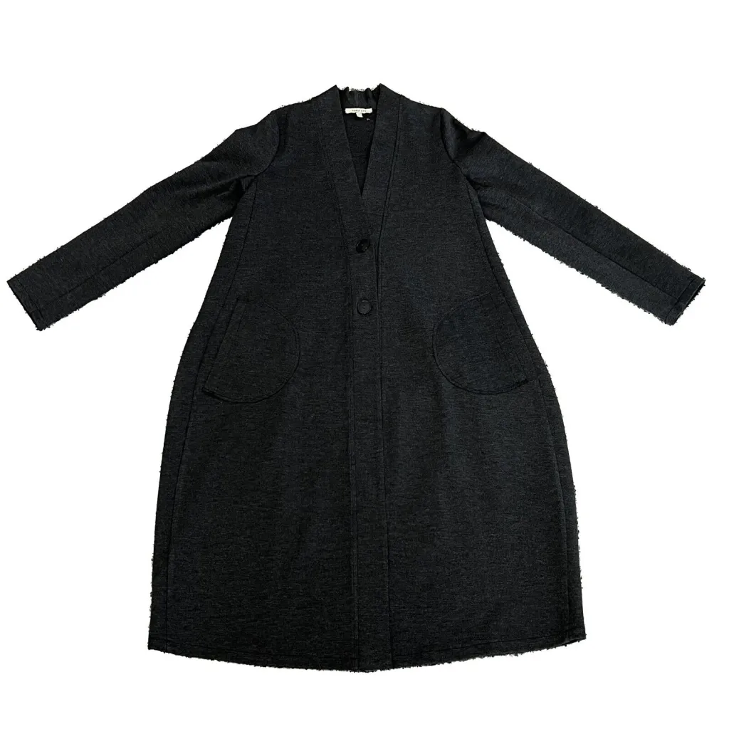 HUMILITY 1949 cardigan lungo punto milano grigio HE-GI-SAMIRA MADE IN ITALY