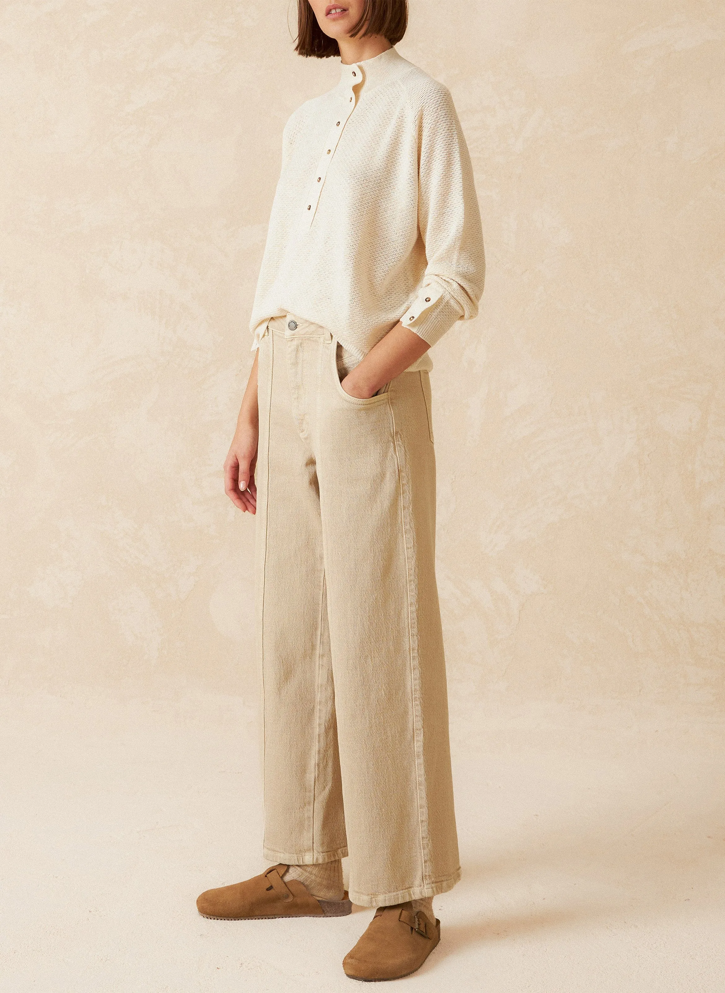  INDI & COLD   Dolcevita in misto lana | Bianco