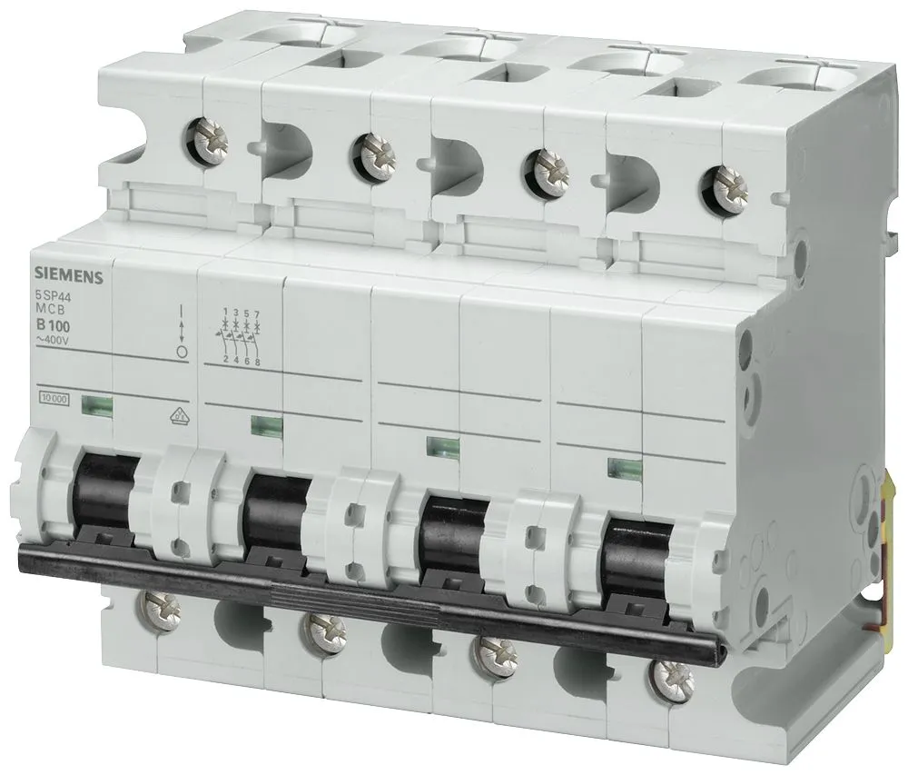 Interruttore magnetotermico Siemens, 4P 100A, Tipo B