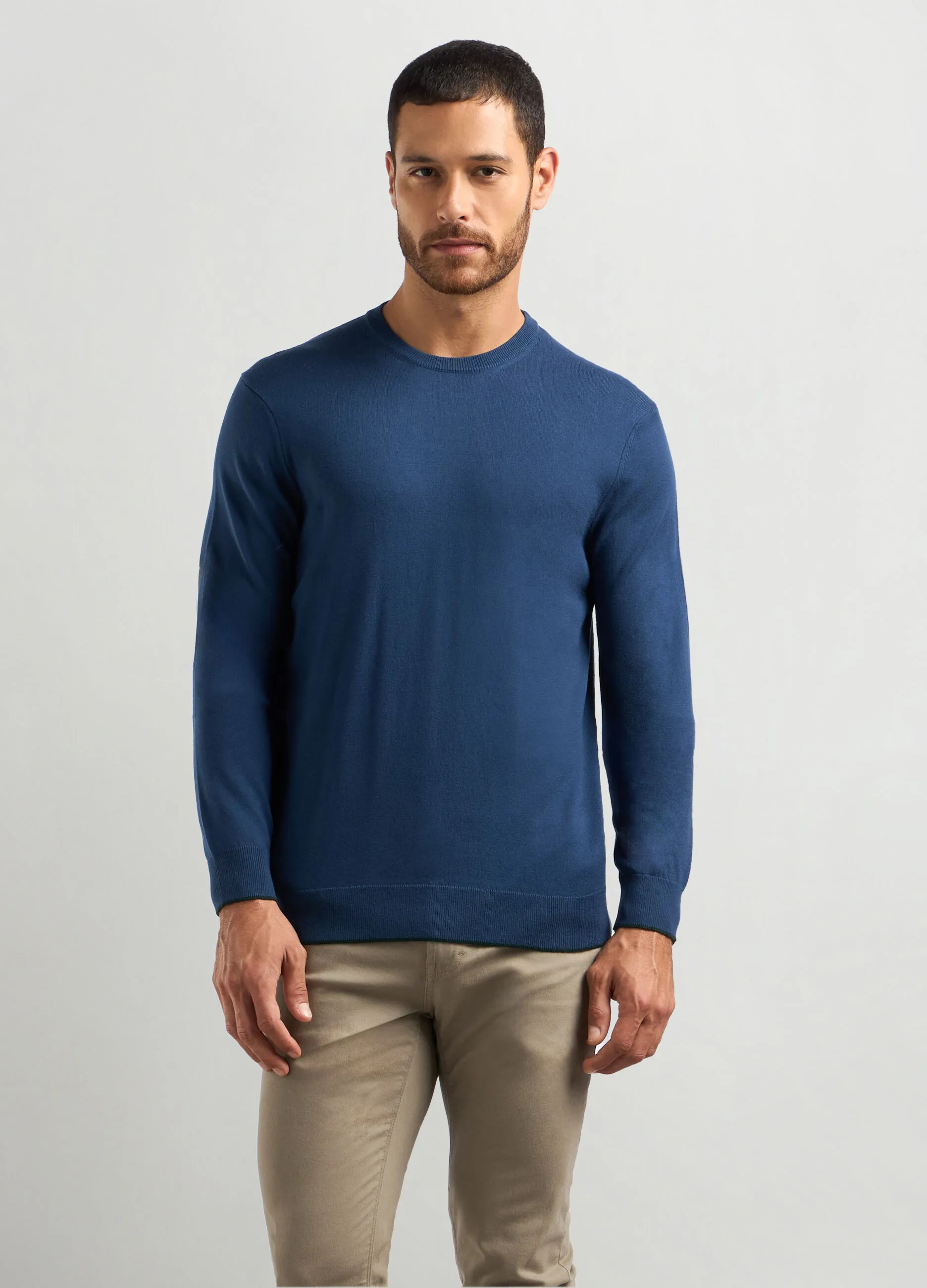 J. HART & BROS  Maglione girocollo misto cotone uomo