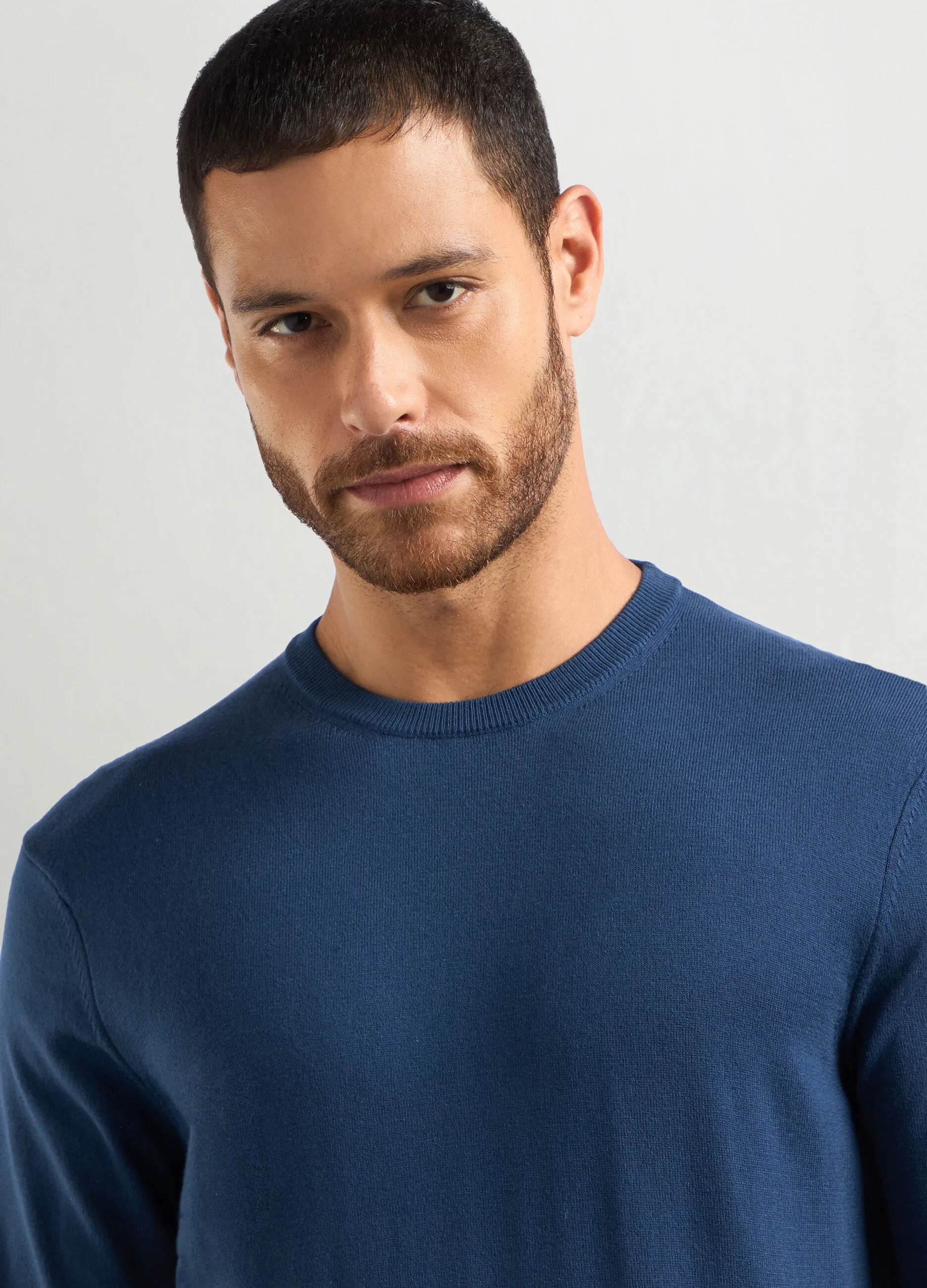 J. HART & BROS  Maglione girocollo misto cotone uomo