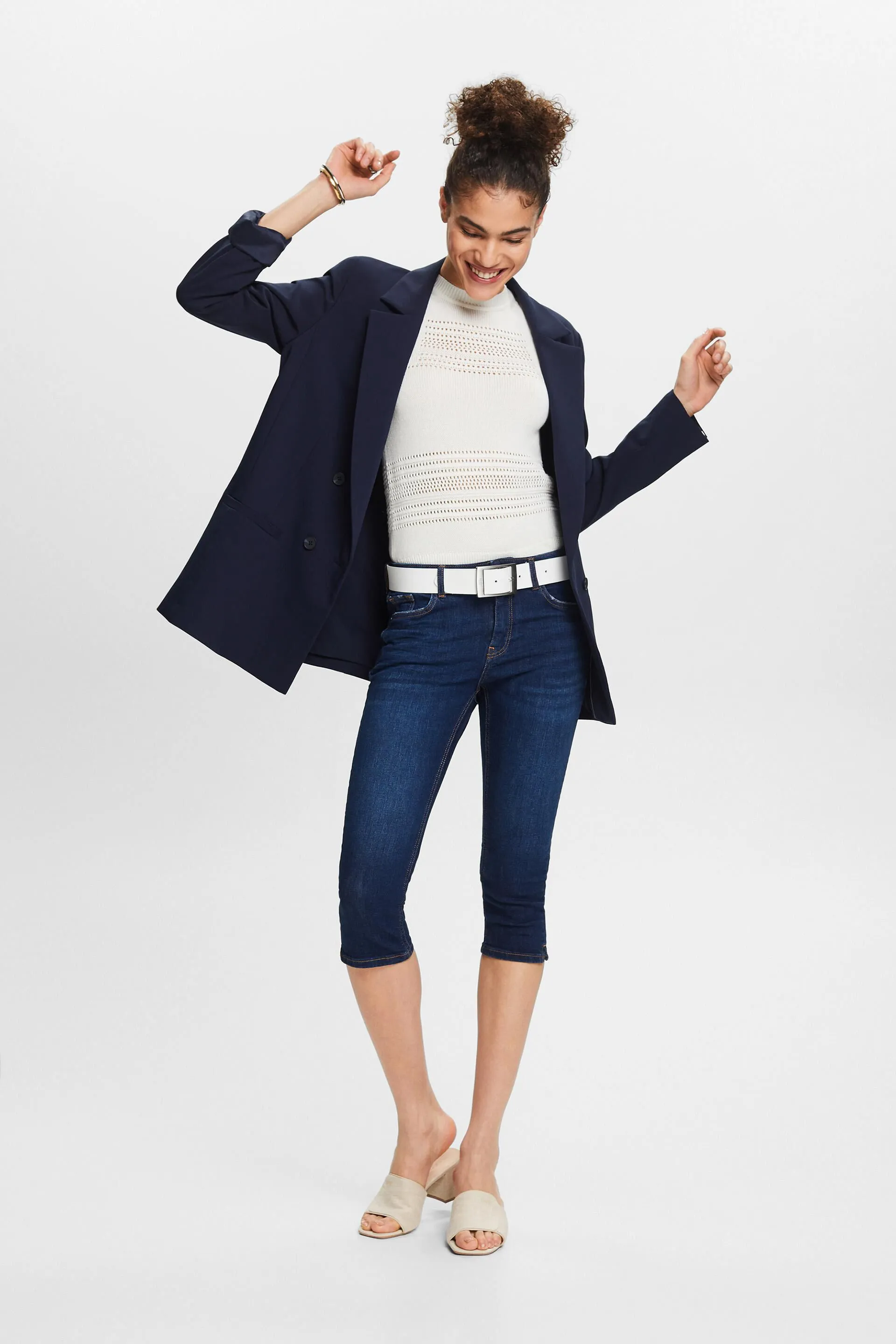 Jeans capri in cotone biologico