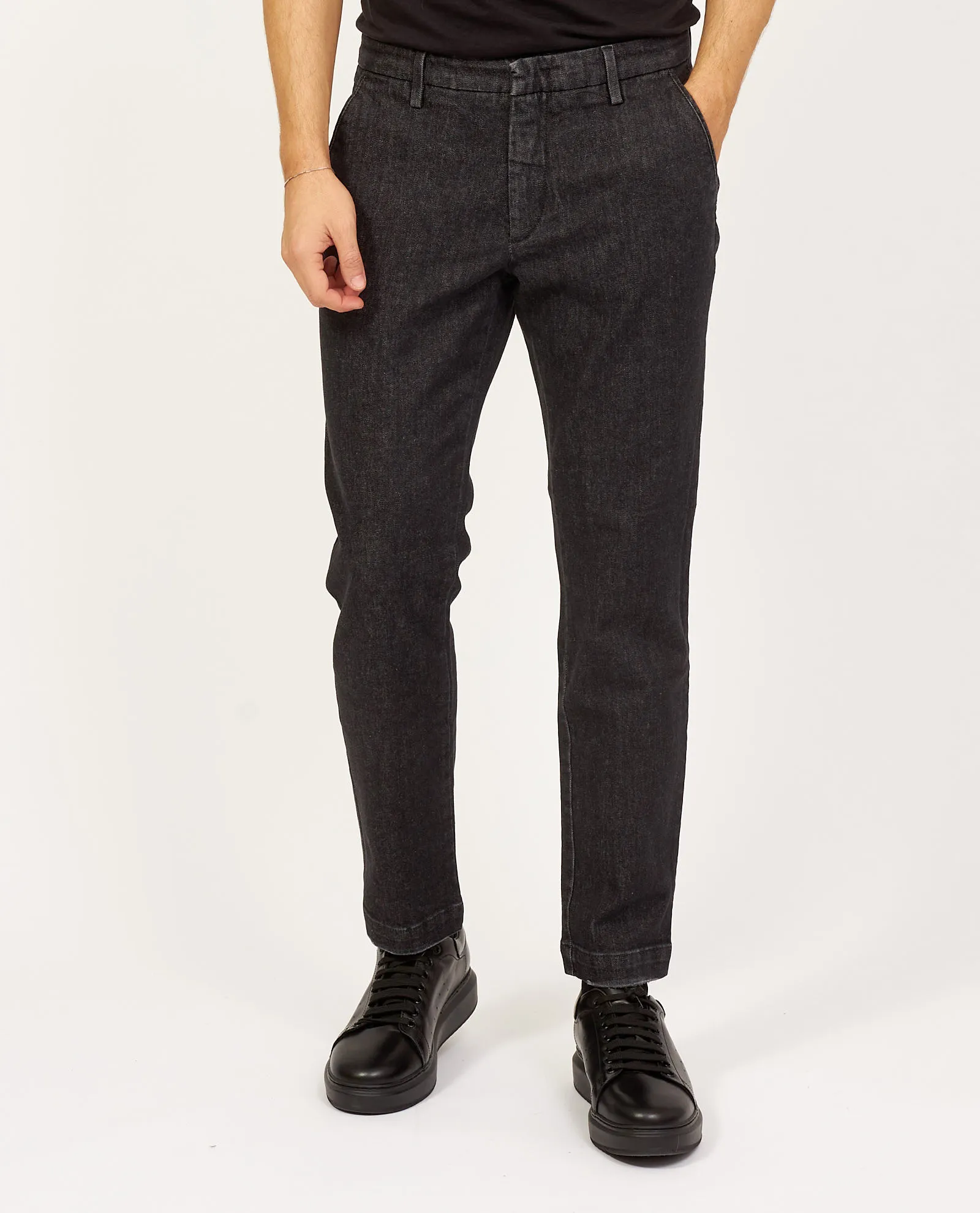 Jeans nero SetteMezzo modello capri slim fit