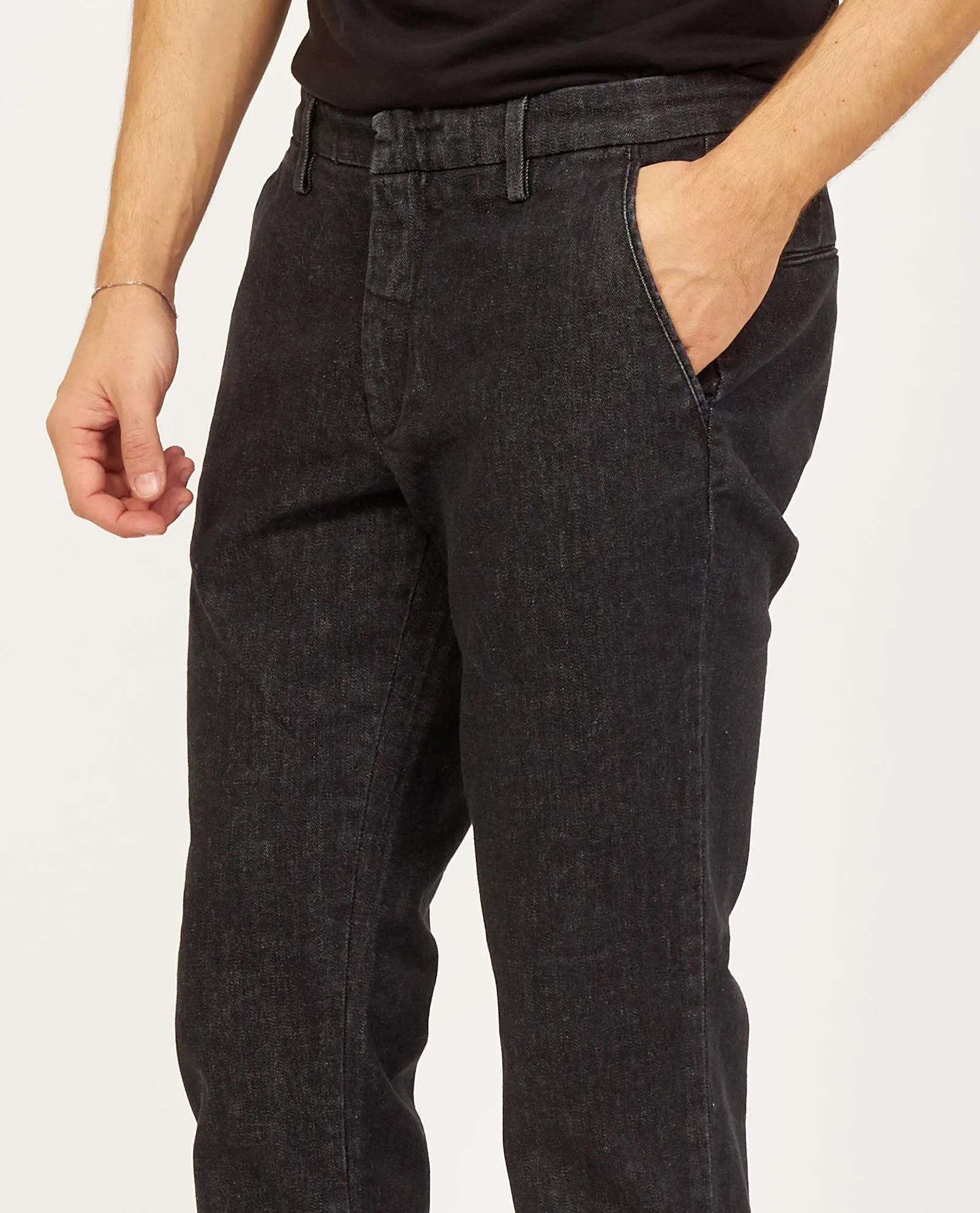 Jeans nero SetteMezzo modello capri slim fit